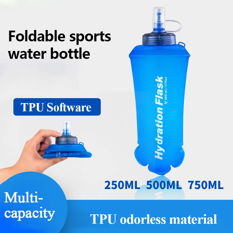 250ml 500ml 750ml Portable Fol - Water Bag Collapsible recension och pris